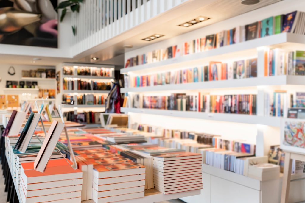 Books at a book store